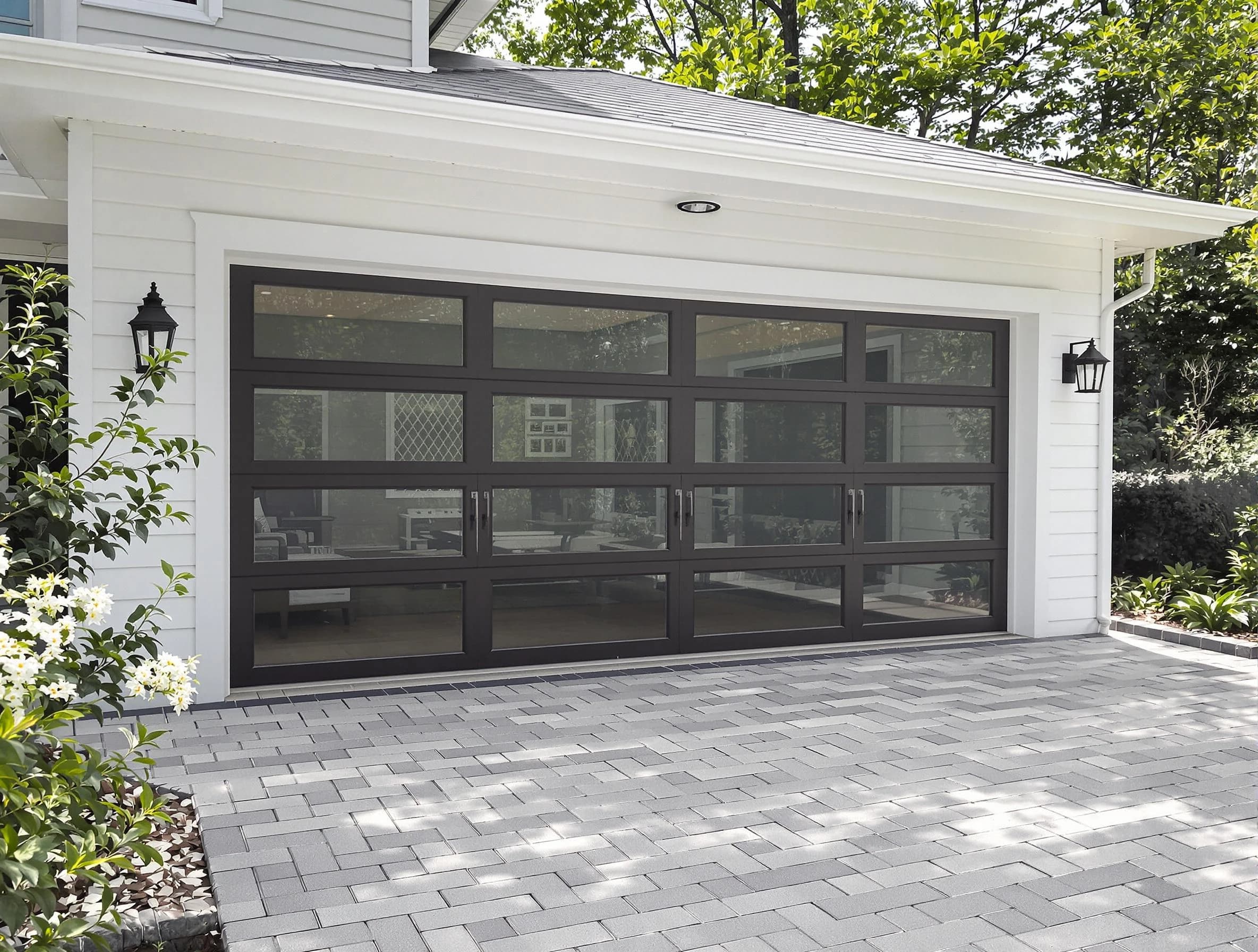 Monessen Garage Door Repair design specialist presenting custom garage door options to Monessen homeowner