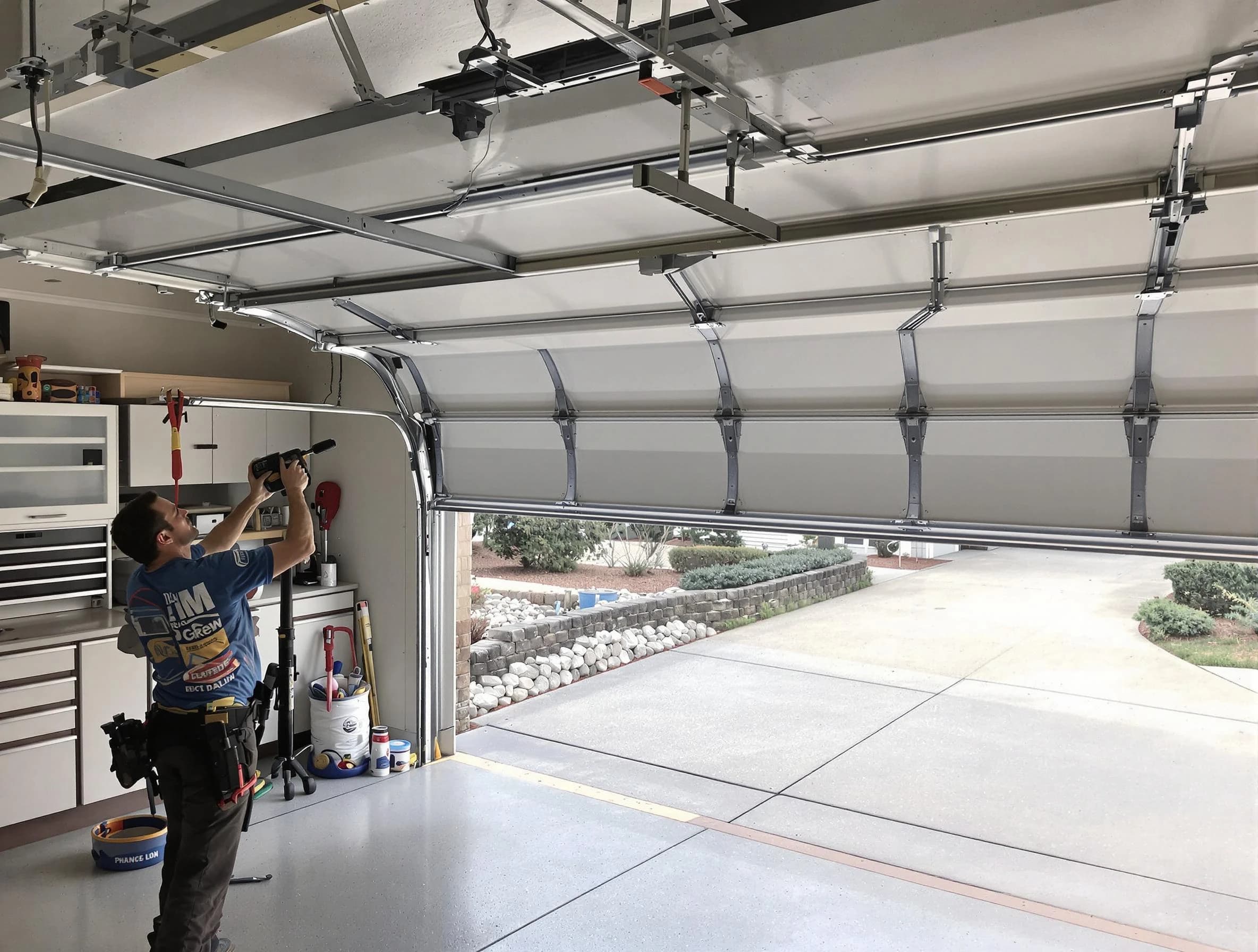 Garage door track repair service by Monessen Garage Door Repair in Monessen