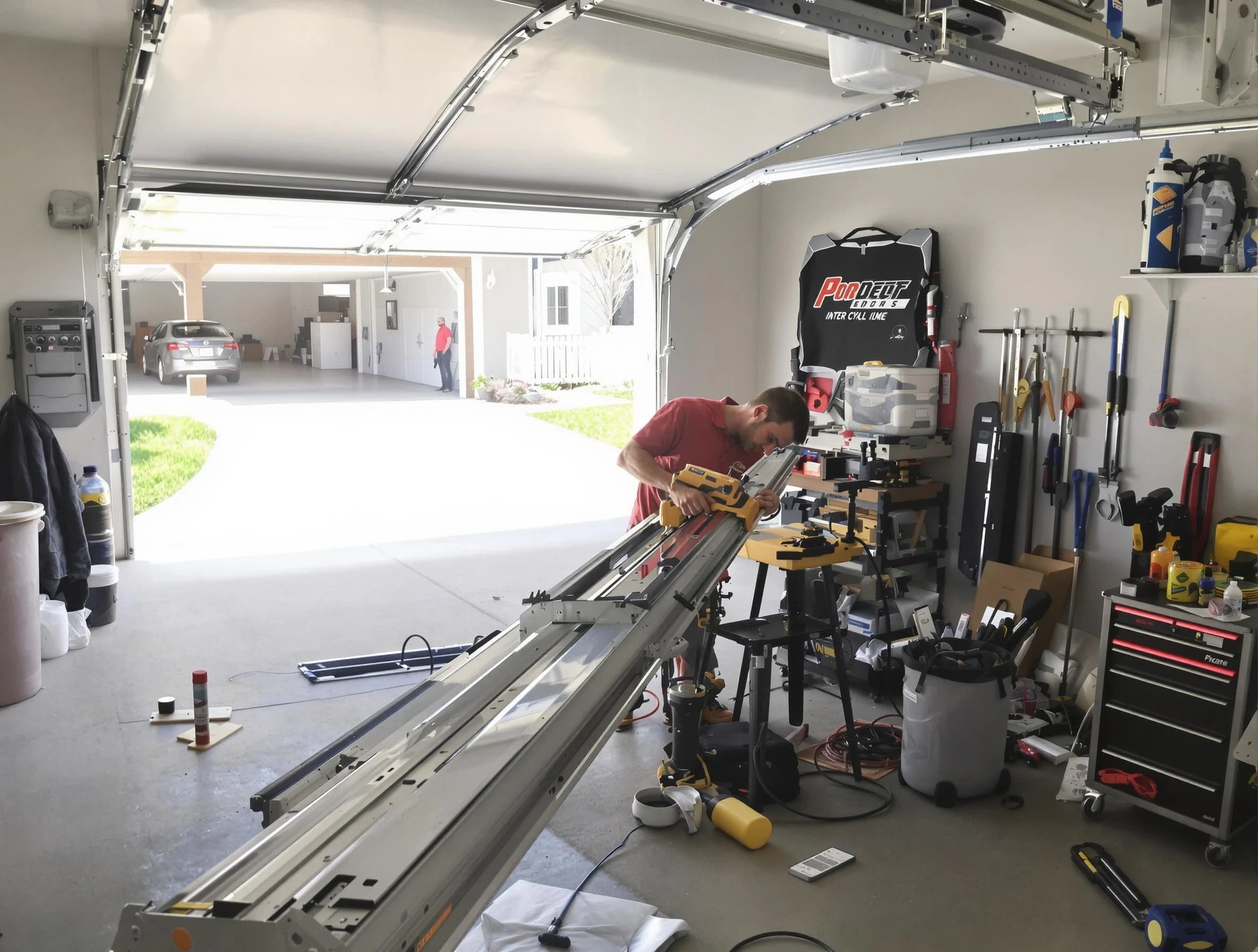 Monessen Garage Door Repair expert performing track repair in Monessen