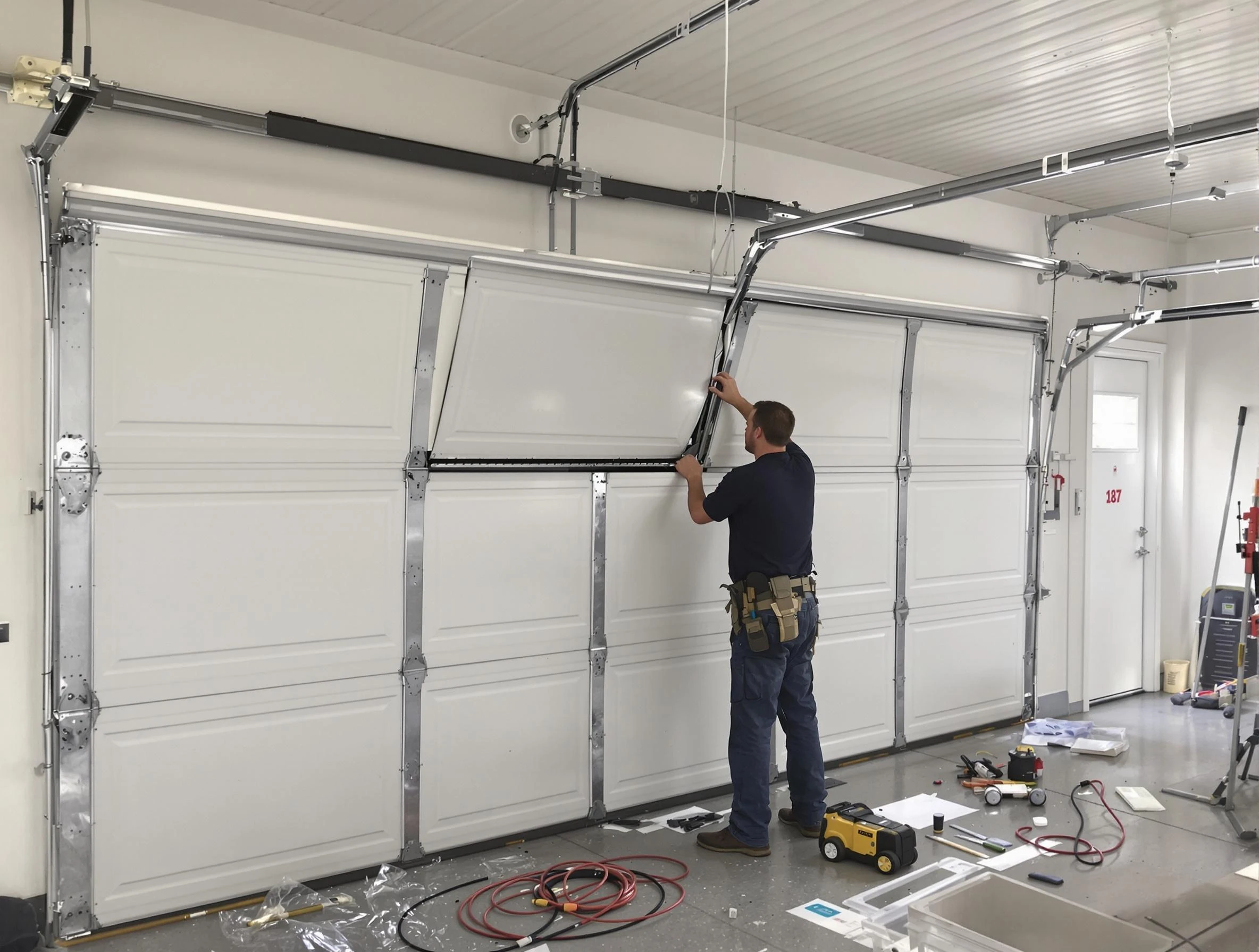 Garage Door Section Replacement in Monessen