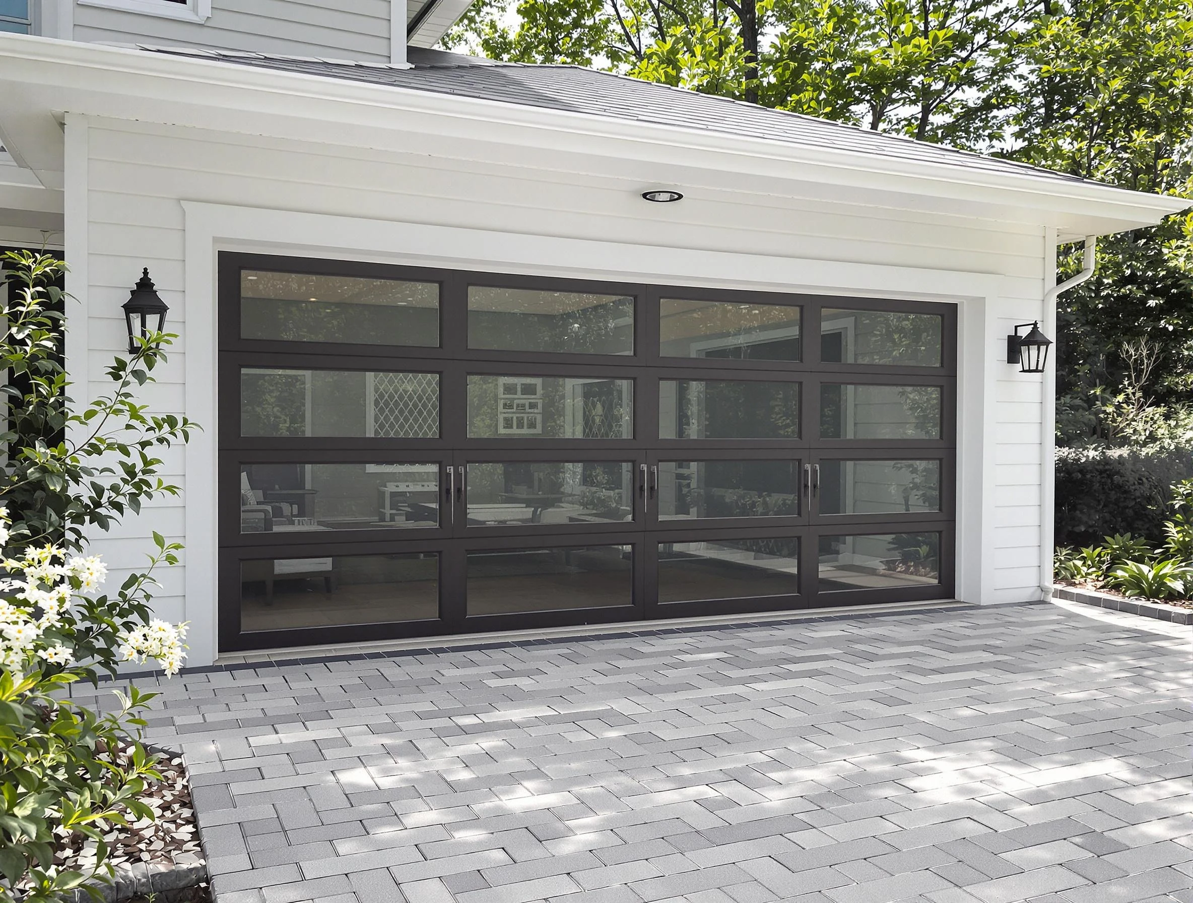 Monessen Garage Door Repair design specialist presenting custom garage door options to Monessen homeowner