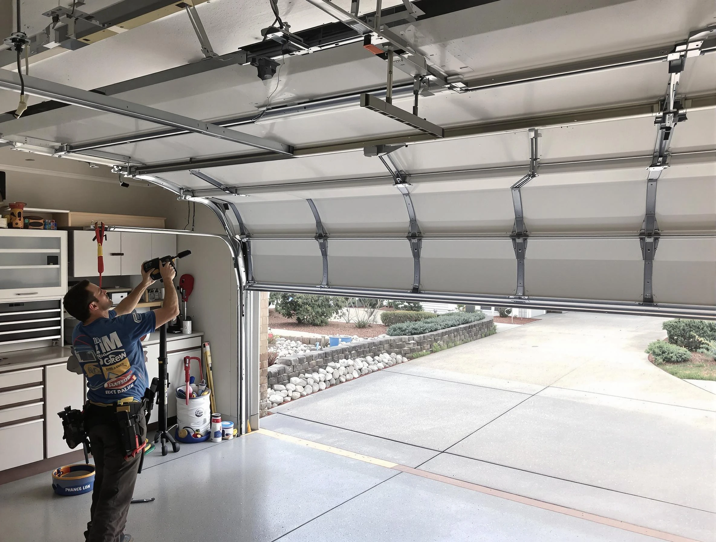 Garage door track repair service by Monessen Garage Door Repair in Monessen